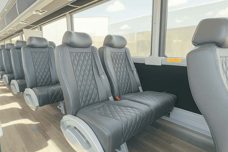 interior of Coach Bus Fairfield charter bus