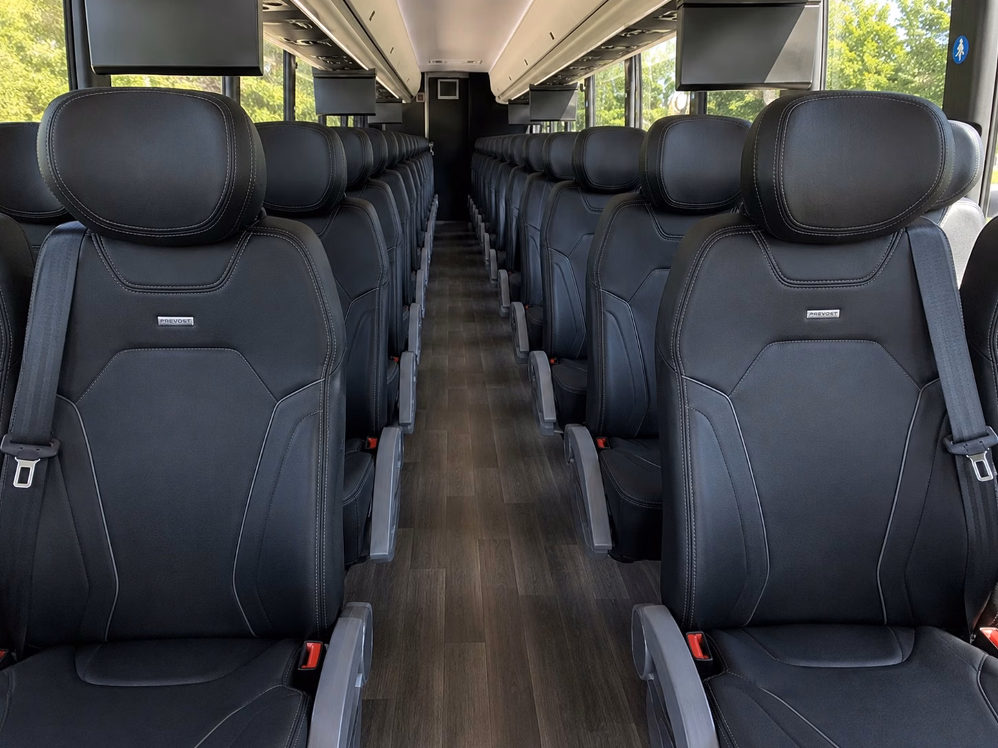 these charter buses keep out of town wedding guests comfortable from airport to hotel to venue